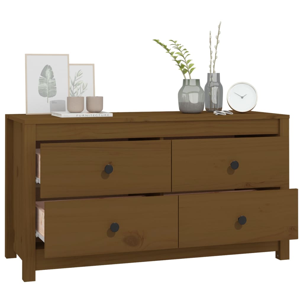 Dressoir 100x40x54 cm massief grenenhout honingbruin is nu te koop bij PeponiXL, paradijselijk wonen!