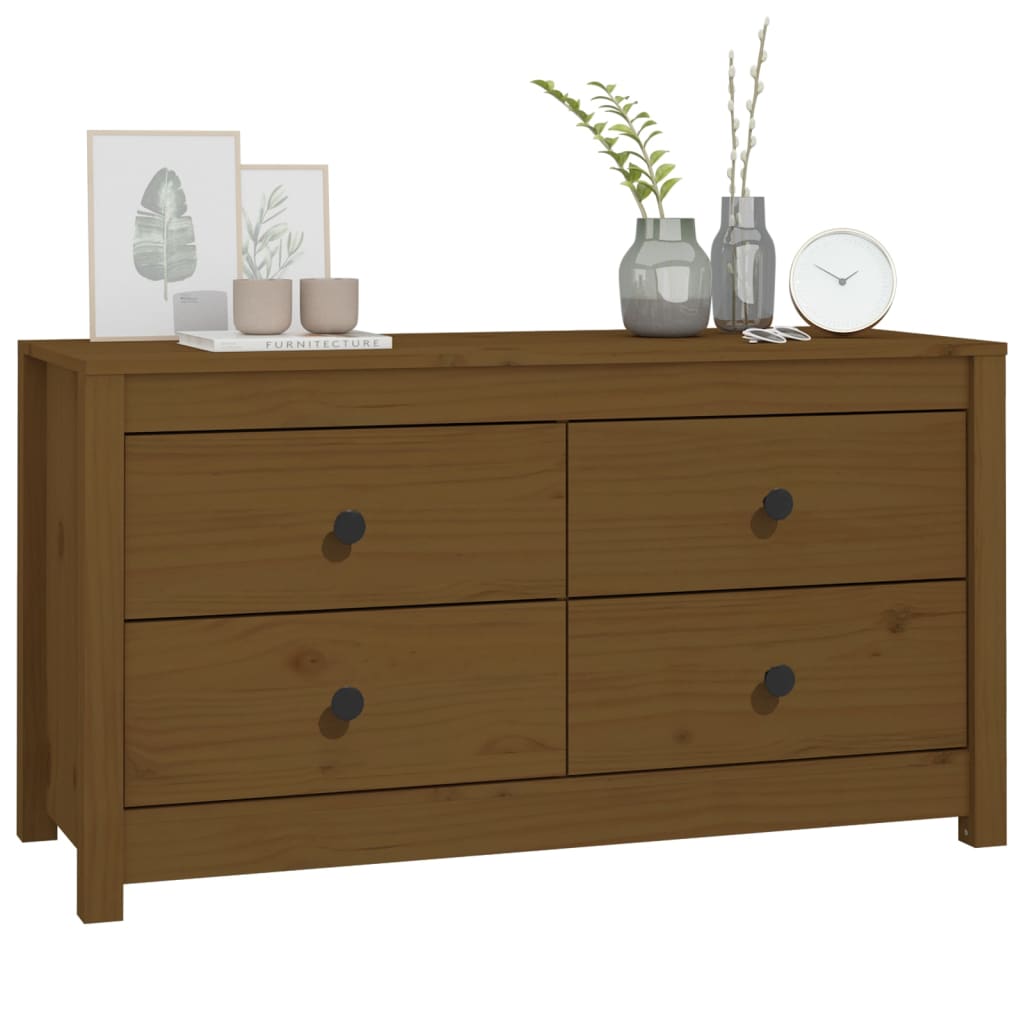 Dressoir 100x40x54 cm massief grenenhout honingbruin is nu te koop bij PeponiXL, paradijselijk wonen!