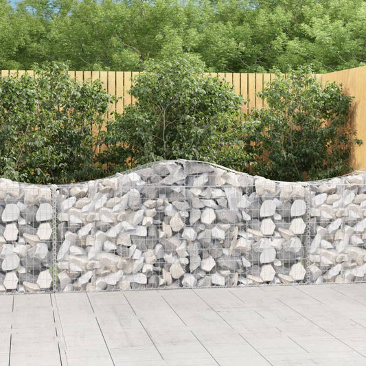 Schanskorven 12 st gewelfd 200x30x80/100 cm ijzer is nu te koop bij PeponiXL, paradijselijk wonen!