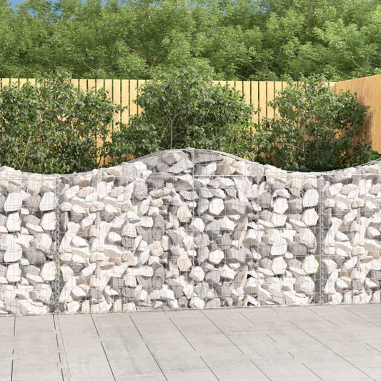 Schanskorven 12 st gewelfd 200x30x100/120 cm ijzer is nu te koop bij PeponiXL, paradijselijk wonen!