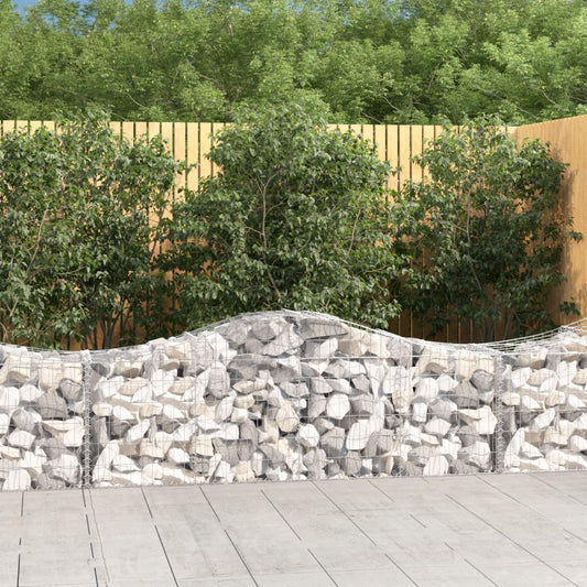 Schanskorven 8 st gewelfd 200x50x60/80 cm gegalvaniseerd ijzer is nu te koop bij PeponiXL, paradijselijk wonen!