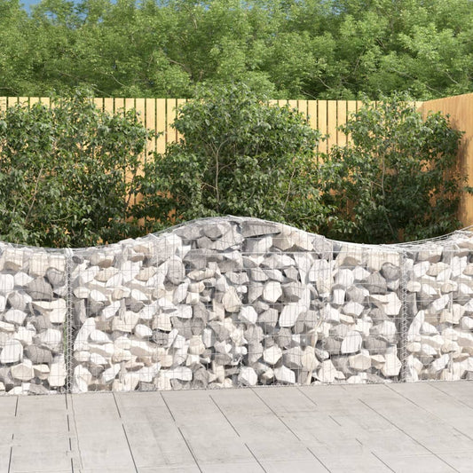 Schanskorven 15 st gewelfd 200x50x80/100 cm ijzer is nu te koop bij PeponiXL, paradijselijk wonen!
