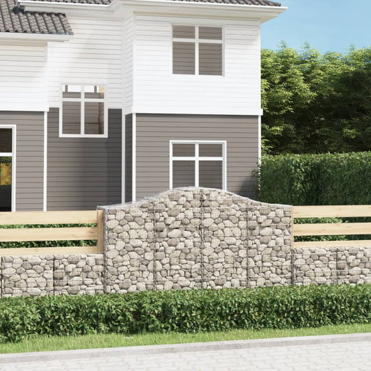 Schanskorven 11 st gewelfd 200x50x120/140 cm ijzer is nu te koop bij PeponiXL, paradijselijk wonen!