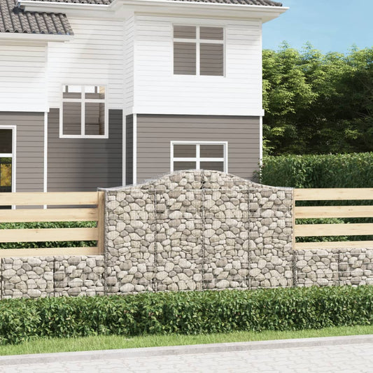 Schanskorven 5 st gewelfd 200x50x140/160 cm ijzer is nu te koop bij PeponiXL, paradijselijk wonen!