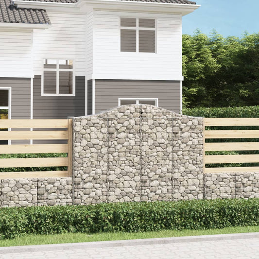 Schanskorven 14 st gewelfd 200x50x160/180 cm ijzer is nu te koop bij PeponiXL, paradijselijk wonen!