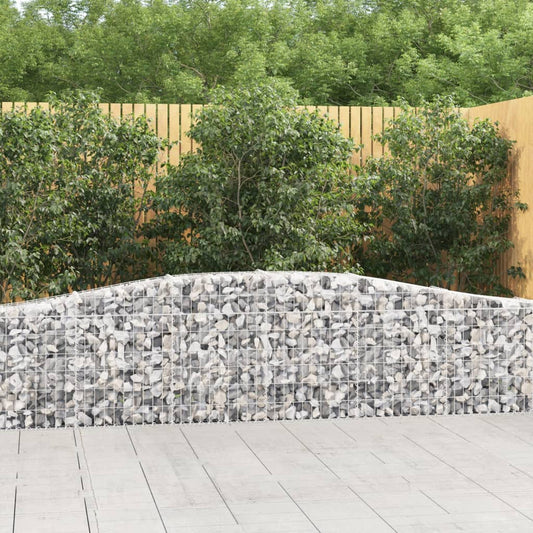 Schanskorven 2 st gewelfd 400x30x60/80 cm ijzer is nu te koop bij PeponiXL, paradijselijk wonen!