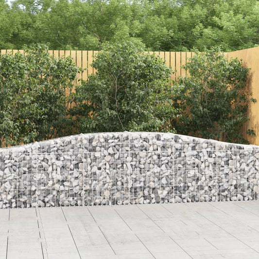 Schanskorven 5 st gewelfd 400x30x60/80 cm ijzer is nu te koop bij PeponiXL, paradijselijk wonen!