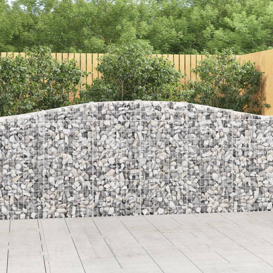 Schanskorven 8 st gewelfd 400x30x100/120 cm ijzer is nu te koop bij PeponiXL, paradijselijk wonen!