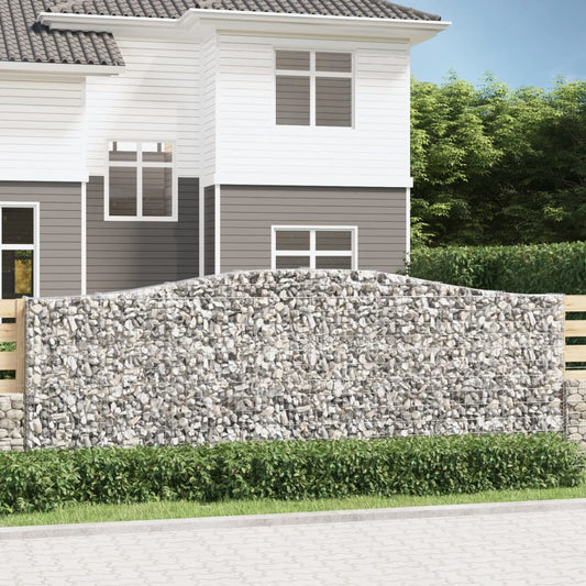 Schanskorven 5 st gewelfd 400x30x140/160 cm ijzer is nu te koop bij PeponiXL, paradijselijk wonen!