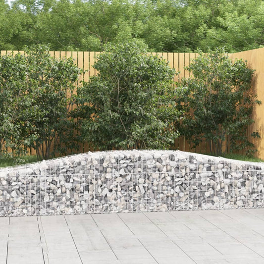 Schanskorven 7 st gewelfd 400x50x40/60 cm ijzer is nu te koop bij PeponiXL, paradijselijk wonen!