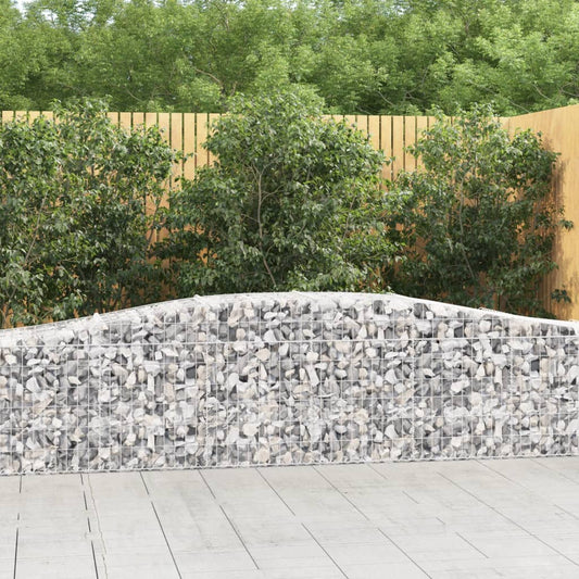 Schanskorf 2 st gewelfd 400x50x60/80 cm gegalvaniseerd ijzer is nu te koop bij PeponiXL, paradijselijk wonen!