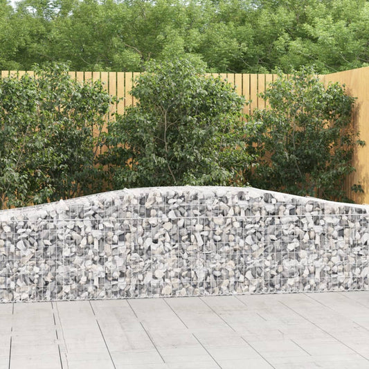 Schanskorven 3 st gewelfd 400x50x60/80 cm gegalvaniseerd ijzer is nu te koop bij PeponiXL, paradijselijk wonen!