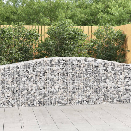 Schanskorven 5 st gewelfd 400x50x80/100 cm gegalvaniseerd ijzer is nu te koop bij PeponiXL, paradijselijk wonen!