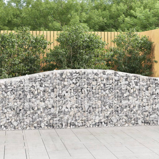 Schanskorven 9 st gewelfd 400x50x80/100 cm gegalvaniseerd ijzer is nu te koop bij PeponiXL, paradijselijk wonen!
