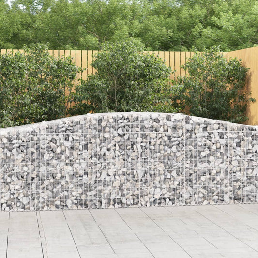 Schanskorven 10 st gewelfd 400x50x80/100 cm ijzer is nu te koop bij PeponiXL, paradijselijk wonen!
