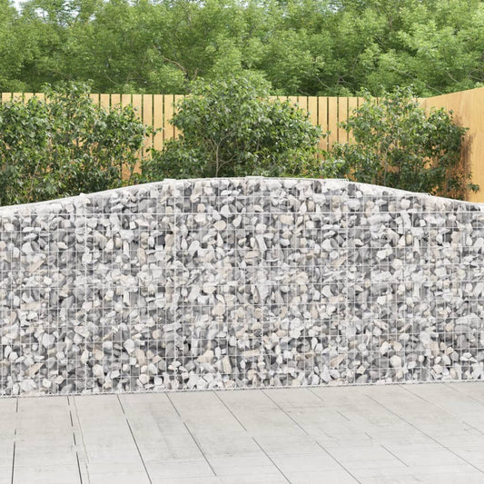 Schanskorven 15 st gewelfd 400x50x100/120 cm ijzer is nu te koop bij PeponiXL, paradijselijk wonen!