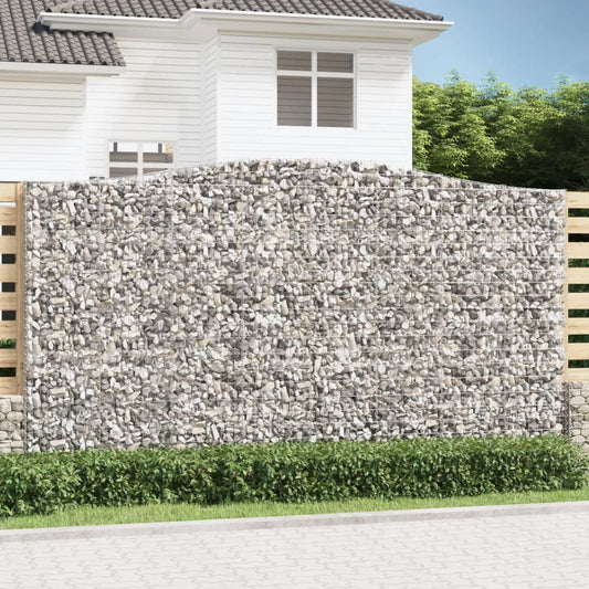 Schanskorven 2 st gewelfd 400x50x220/240 cm ijzer is nu te koop bij PeponiXL, paradijselijk wonen!