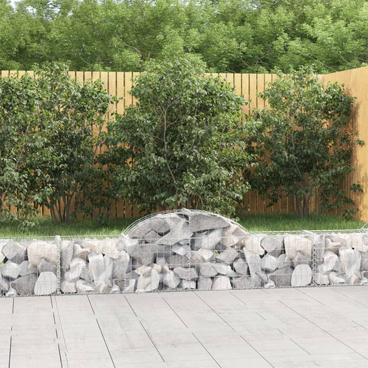 Schanskorven 4 st gewelfd 200x30x40/60 cm ijzer is nu te koop bij PeponiXL, paradijselijk wonen!