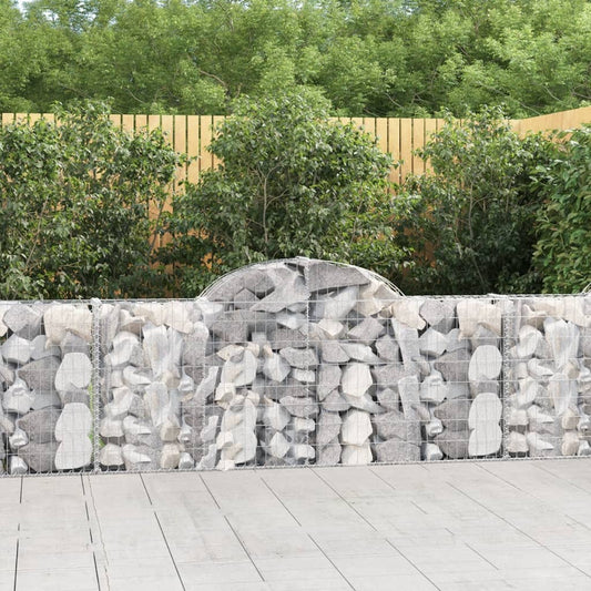 Schanskorven 2 st gewelfd 200x30x80/100 cm gegalvaniseerd ijzer is nu te koop bij PeponiXL, paradijselijk wonen!