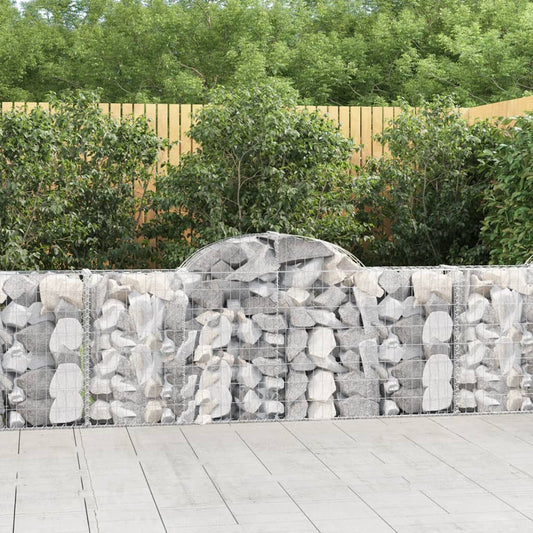 Schanskorven 8 st gewelfd 200x30x80/100 cm gegalvaniseerd ijzer is nu te koop bij PeponiXL, paradijselijk wonen!