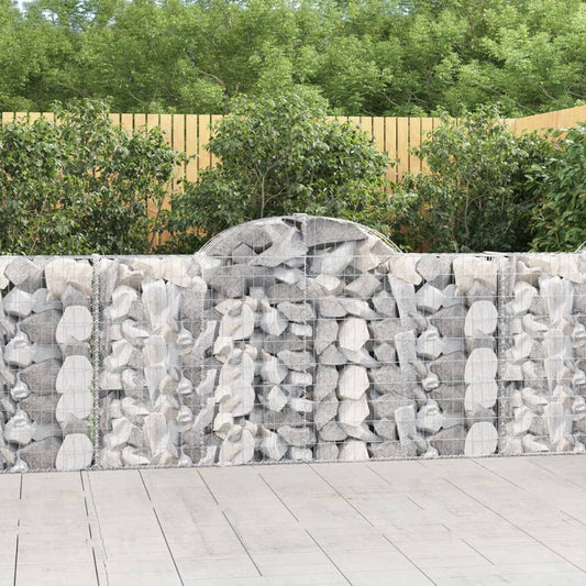 Schanskorven 2 st gewelfd 200x30x100/120 cm ijzer is nu te koop bij PeponiXL, paradijselijk wonen!