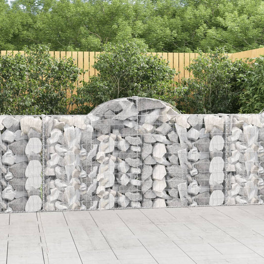 Schanskorven 8 st gewelfd 200x30x100/120 cm ijzer is nu te koop bij PeponiXL, paradijselijk wonen!