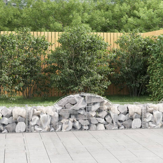 Schanskorven 12 st gewelfd 200x50x40/60 cm gegalvaniseerd ijzer is nu te koop bij PeponiXL, paradijselijk wonen!