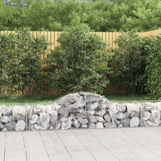 Schanskorven 18 st gewelfd 200x50x40/60 cm gegalvaniseerd ijzer is nu te koop bij PeponiXL, paradijselijk wonen!
