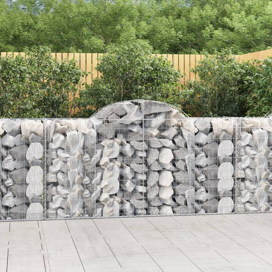 Schanskorven 5 st gewelfd 200x50x100/120 cm ijzer is nu te koop bij PeponiXL, paradijselijk wonen!