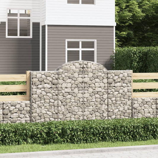 Schanskorven 18 st gewelfd 200x50x120/140 cm ijzer is nu te koop bij PeponiXL, paradijselijk wonen!