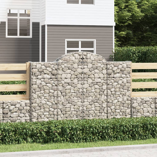 Schanskorven 9 st gewelfd 200x50x140/160 cm ijzer is nu te koop bij PeponiXL, paradijselijk wonen!