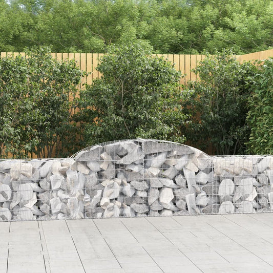 Schanskorven 12 st gewelfd 300x30x60/80 cm gegalvaniseerd ijzer is nu te koop bij PeponiXL, paradijselijk wonen!