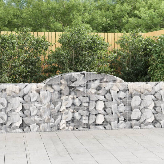 Schanskorven 15 st gewelfd 300x30x80/100 cm ijzer is nu te koop bij PeponiXL, paradijselijk wonen!