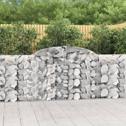 Schanskorven 7 st gewelfd 300x30x100/120 cm ijzer is nu te koop bij PeponiXL, paradijselijk wonen!