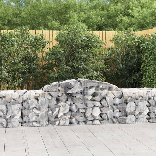 Schanskorven 3 st gewelfd 300x50x60/80 cm gegalvaniseerd ijzer is nu te koop bij PeponiXL, paradijselijk wonen!