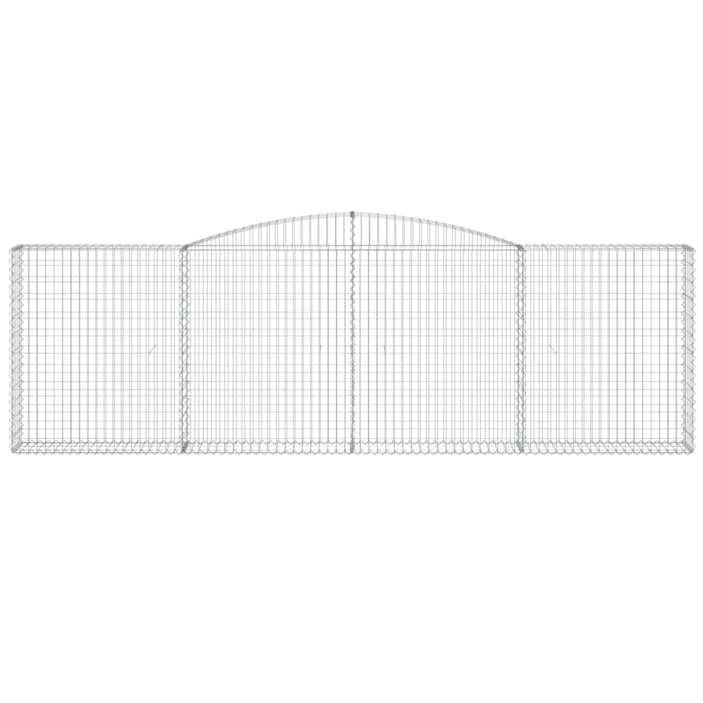 Schanskorven 4 st gewelfd 400x30x120/140 cm ijzer is nu te koop bij PeponiXL, paradijselijk wonen!