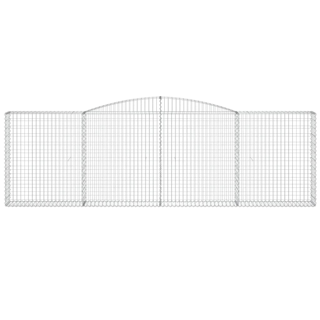 Schanskorven 8 st gewelfd 400x30x120/140 cm ijzer is nu te koop bij PeponiXL, paradijselijk wonen!