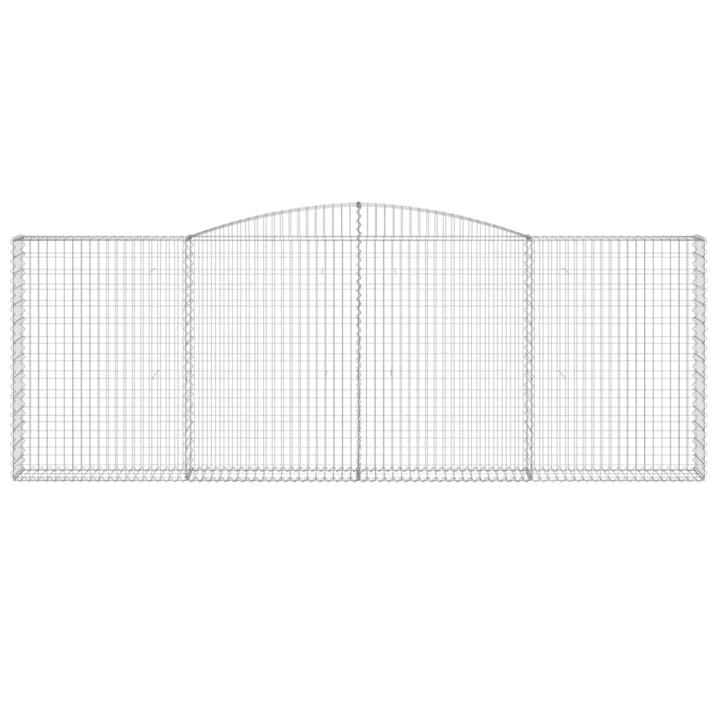 Schanskorven 4 st gewelfd 400x30x140/160 cm ijzer is nu te koop bij PeponiXL, paradijselijk wonen!