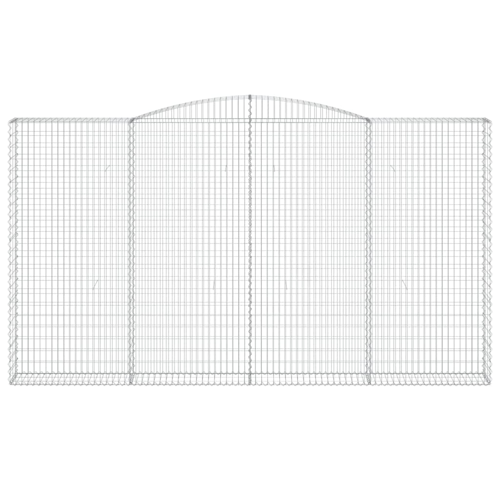 Schanskorven 4 st gewelfd 400x30x220/240 cm ijzer is nu te koop bij PeponiXL, paradijselijk wonen!