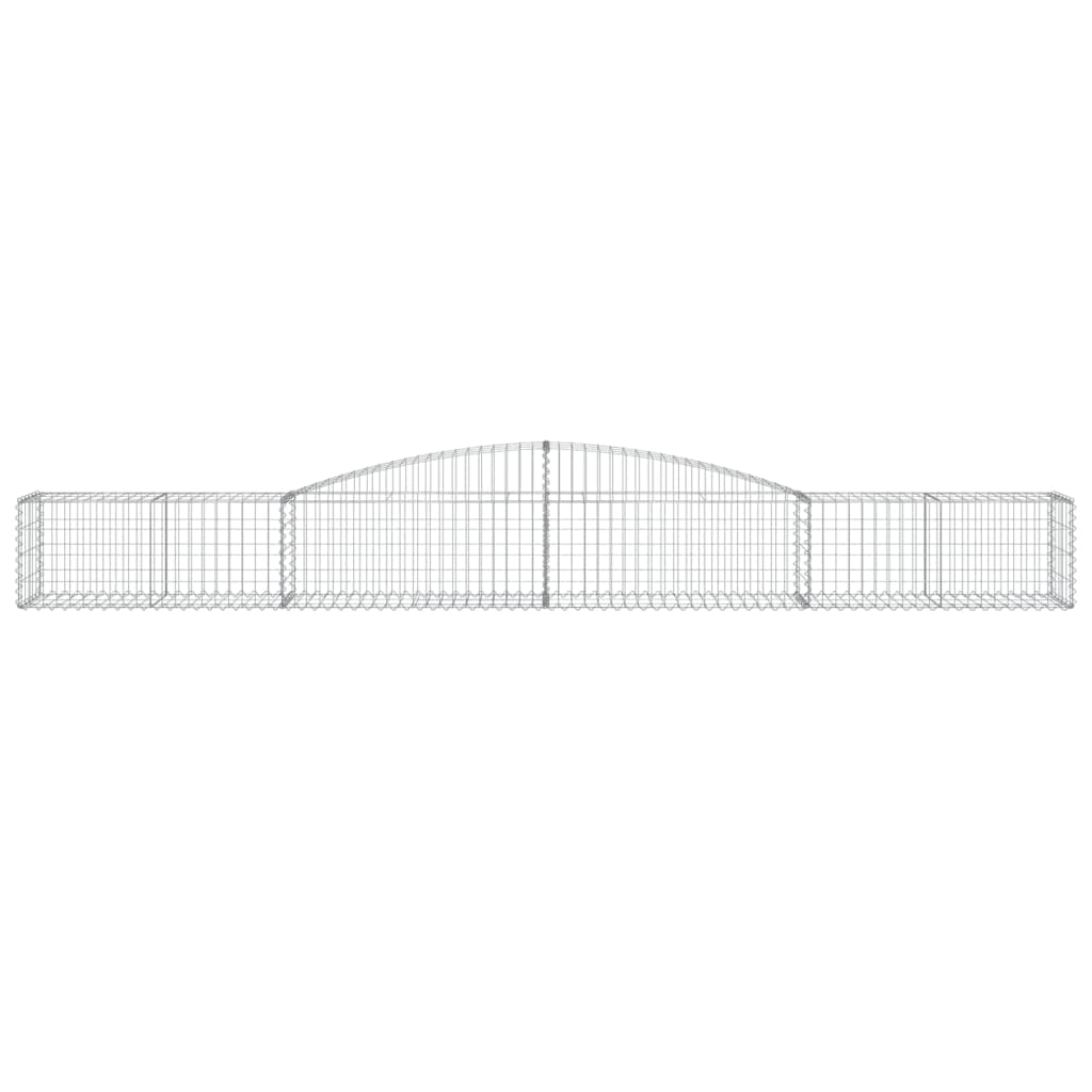 Schanskorven 7 st gewelfd 400x50x40/60 cm ijzer is nu te koop bij PeponiXL, paradijselijk wonen!