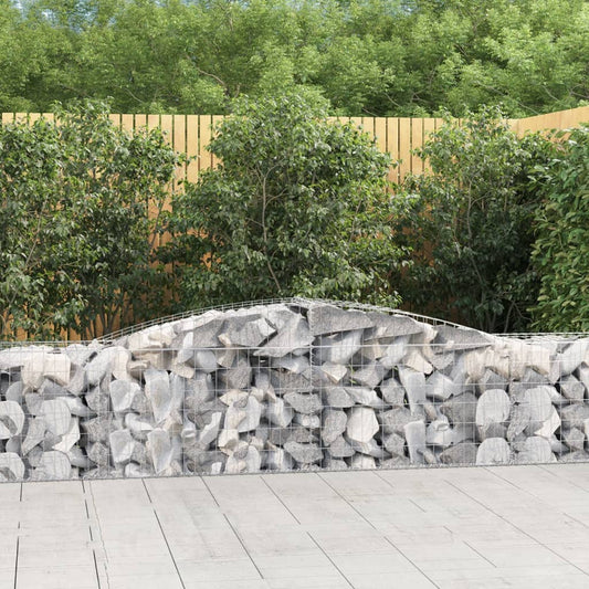 Schanskorven 8 st gewelfd 400x50x60/80 cm gegalvaniseerd ijzer is nu te koop bij PeponiXL, paradijselijk wonen!