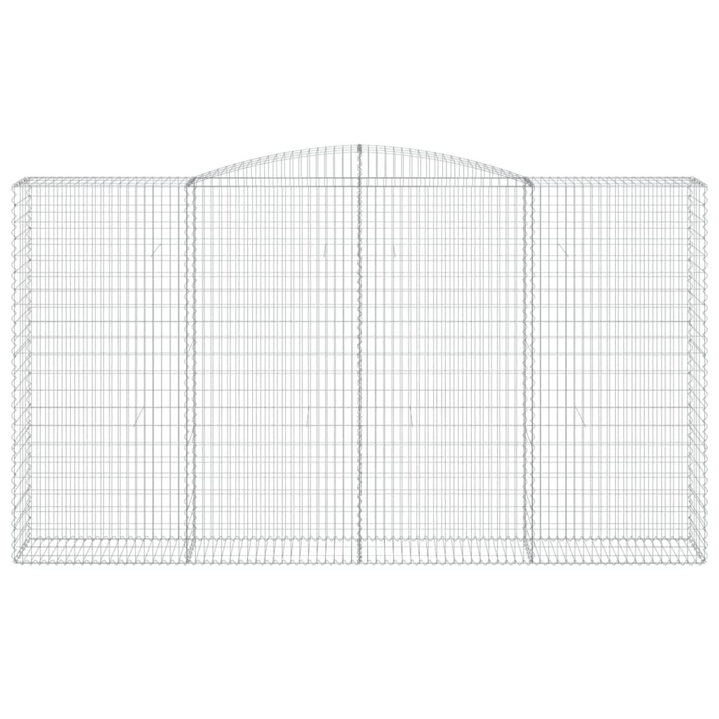 Schanskorven 2 st gewelfd 400x50x220/240 cm ijzer is nu te koop bij PeponiXL, paradijselijk wonen!