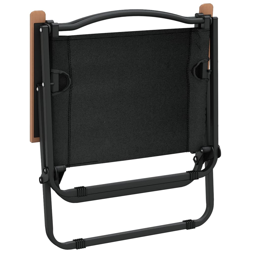 Campingstoelen 2 st 54x43x59 cm oxford stof zwart is nu te koop bij PeponiXL, paradijselijk wonen!