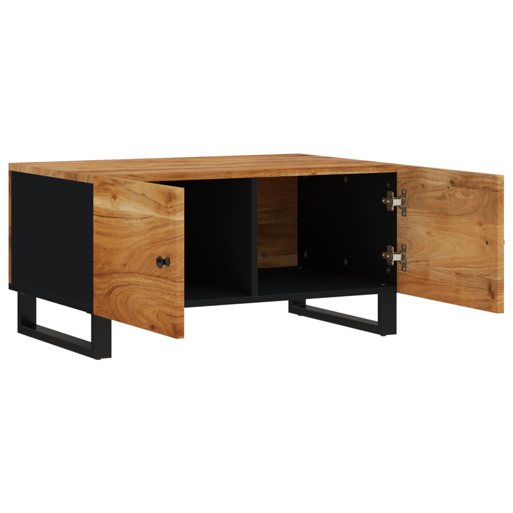Salontafel 80x50x40 cm massief acaciahout en bewerkt hout is nu te koop bij PeponiXL, paradijselijk wonen!