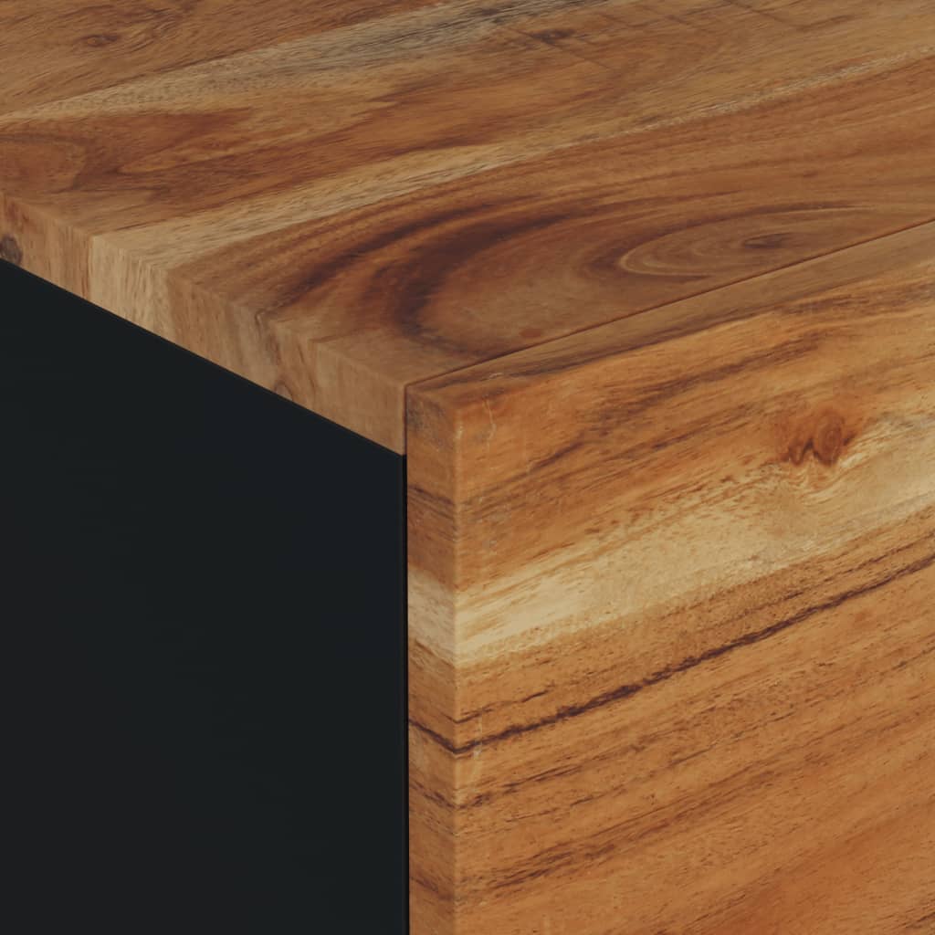 Salontafel 80x50x40 cm massief acaciahout en bewerkt hout is nu te koop bij PeponiXL, paradijselijk wonen!