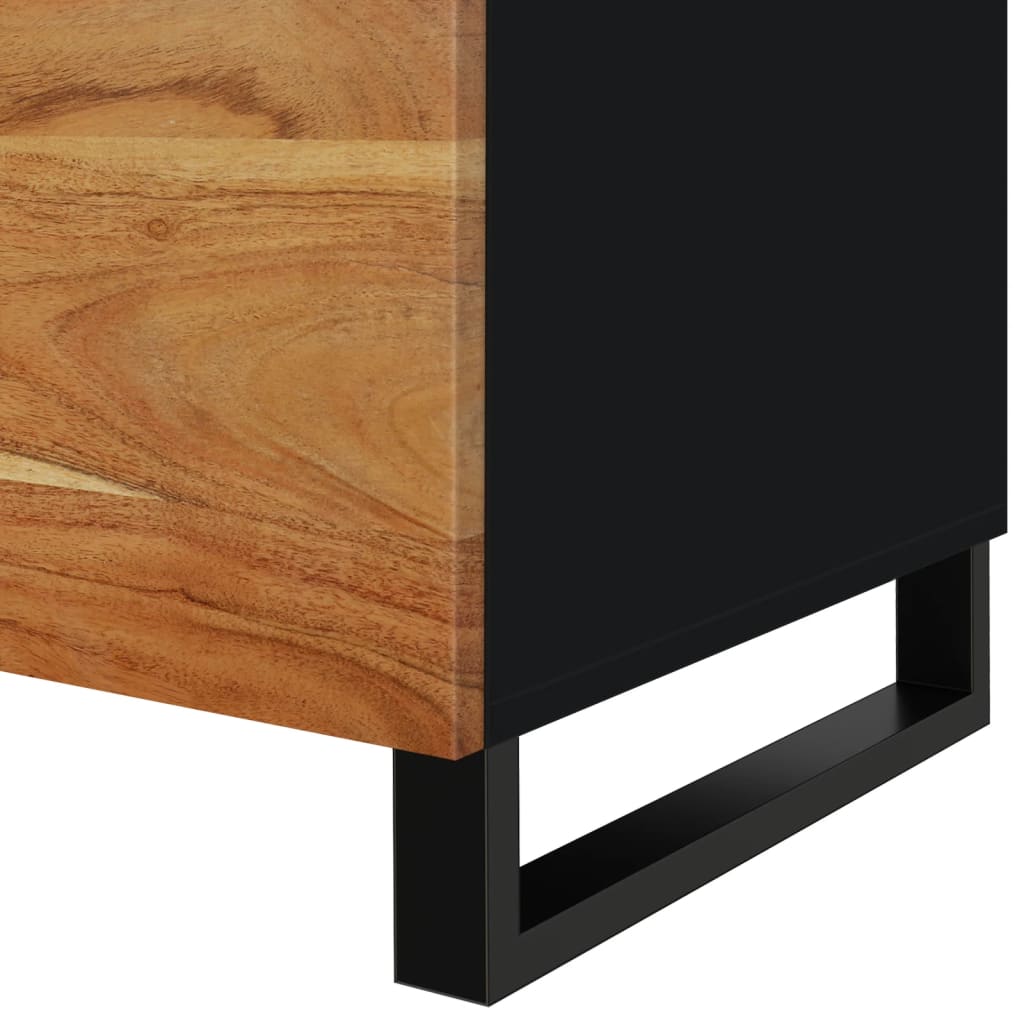 Salontafel 80x50x40 cm massief acaciahout en bewerkt hout is nu te koop bij PeponiXL, paradijselijk wonen!