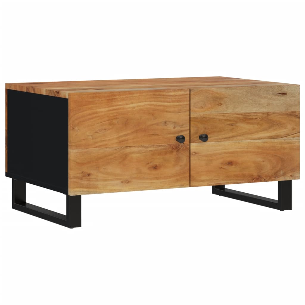 Salontafel 80x50x40 cm massief acaciahout en bewerkt hout is nu te koop bij PeponiXL, paradijselijk wonen!