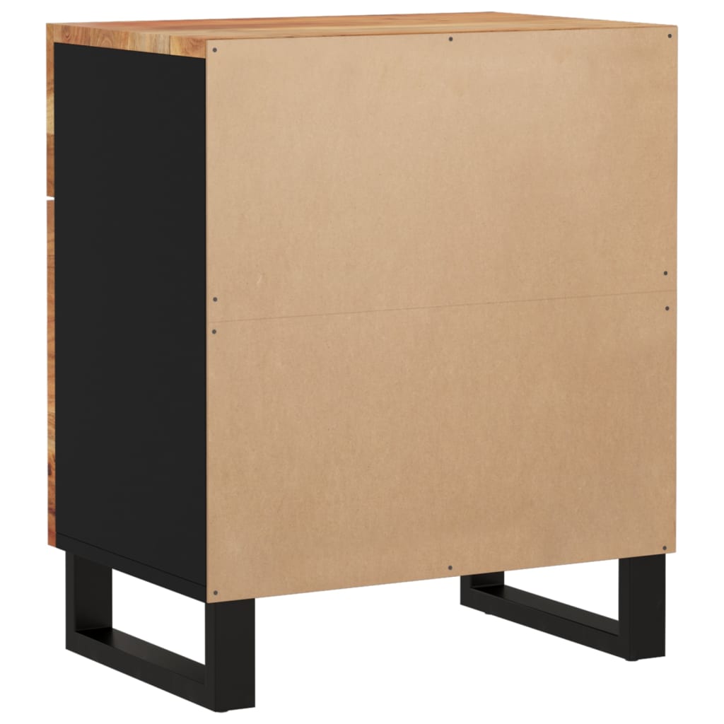 Nachtkastje 50x33x60 cm massief acaciahout en bewerkt hout is nu te koop bij PeponiXL, paradijselijk wonen!