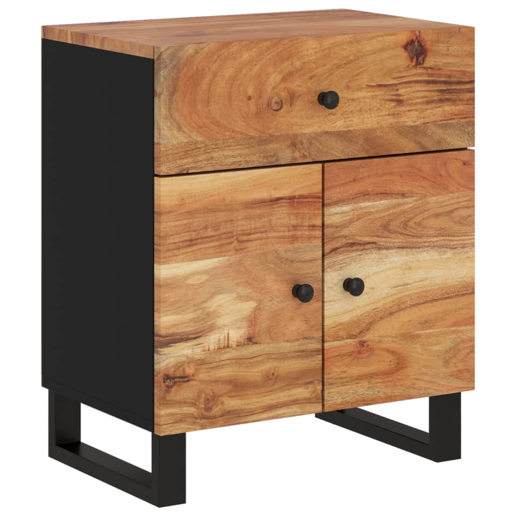 Nachtkastje 50x33x60 cm massief acaciahout en bewerkt hout is nu te koop bij PeponiXL, paradijselijk wonen!