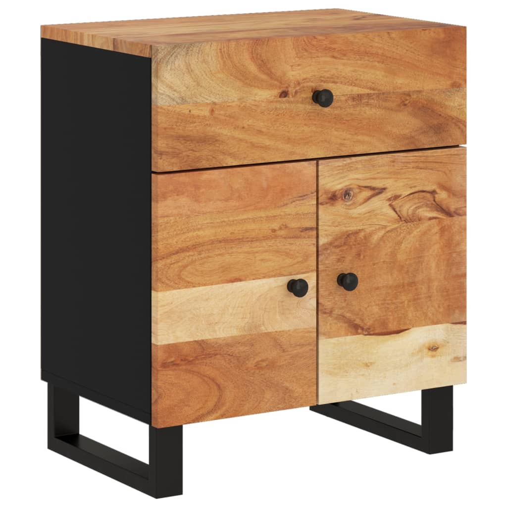 Nachtkastje 50x33x60 cm massief acaciahout en bewerkt hout is nu te koop bij PeponiXL, paradijselijk wonen!